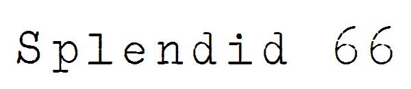 Splendid 66字体