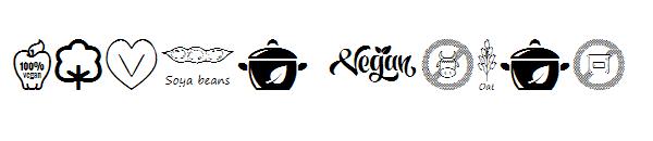 Vegan Icons字体