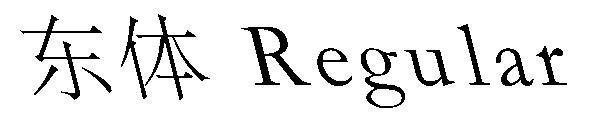 东体 Regular字体