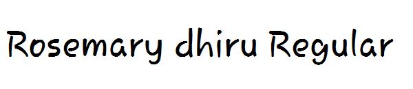 Rosemary dhiru Regular字体