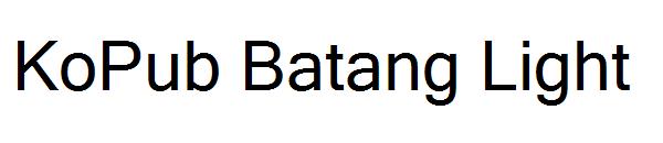 KoPub Batang Light字体