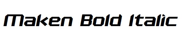 Maken Bold Italic字体