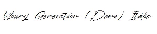 Young Generation (Demo) Italic字体