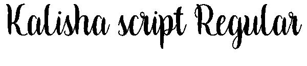 Kalisha script Regular字体