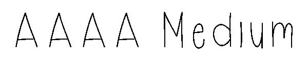 AAAA Medium字体