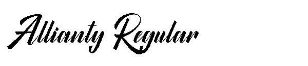 Allianty Regular字体