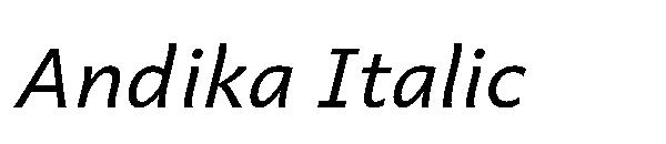 Andika Italic字体