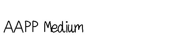 AAPP Medium字体