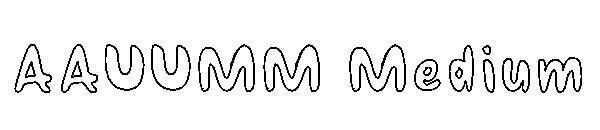 AAUUMM Medium字体