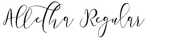 Alletha Regular字体