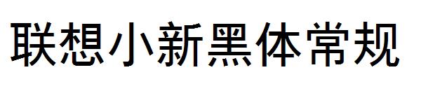 联想小新黑体常规