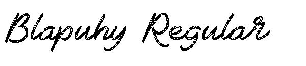 Blapuhy Regular字体