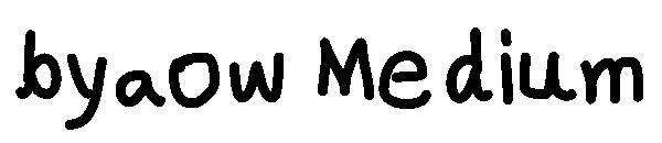 byaow Medium字体