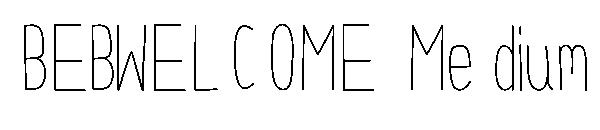 BEBWELCOME Medium字体