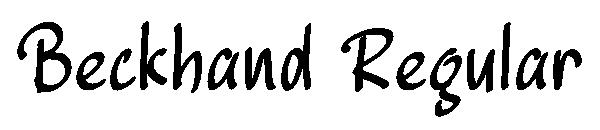 Beckhand Regular字体