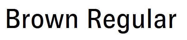 Brown Regular字体