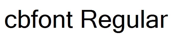 cbfont Regular字体