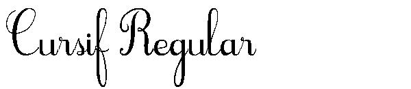 Cursif Regular字体