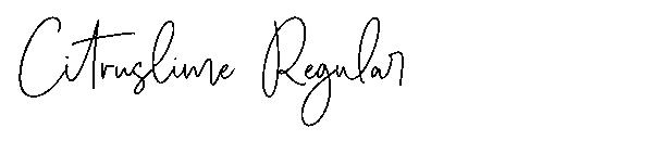 Citruslime Regular字体