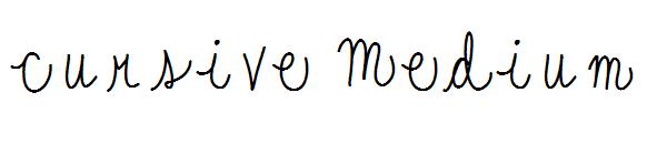 cursive Medium字体
