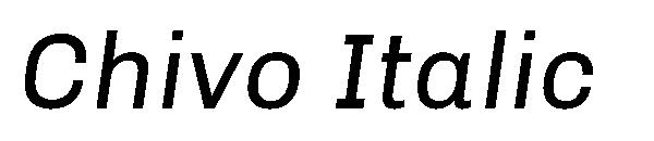 Chivo Italic字体