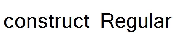 construct Regular字体