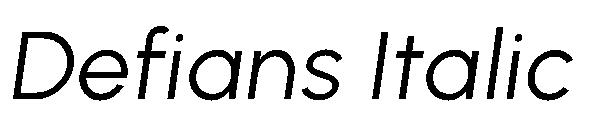 Defians Italic字体