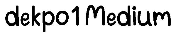 dekpo1 Medium字体