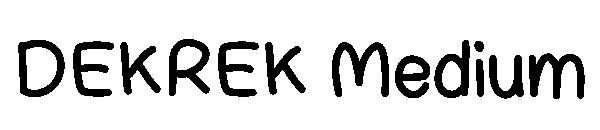 DEKREK Medium字体