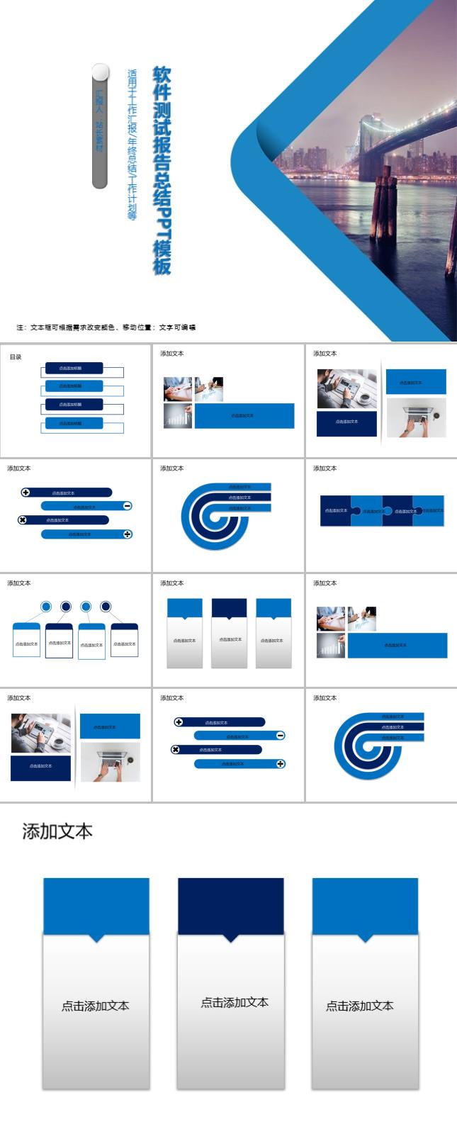 软件测试报告总结PPT模板