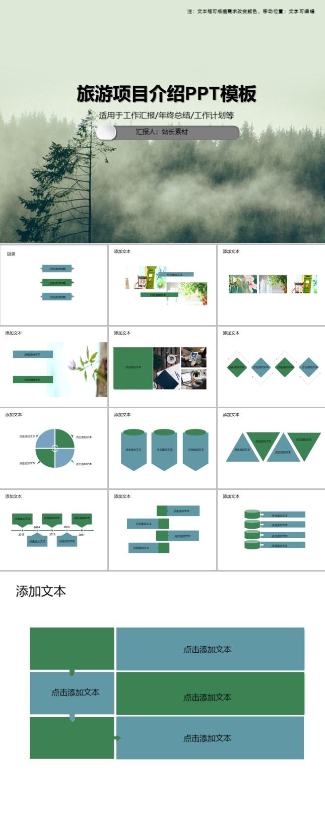 旅游项目介绍PPT模板